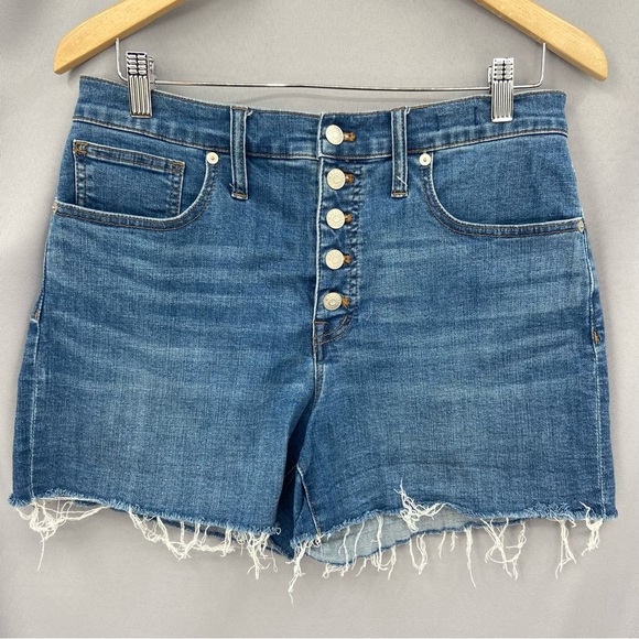 Madewell Pants - Madewell High Rise Button Fly Denim Shorts Size 29